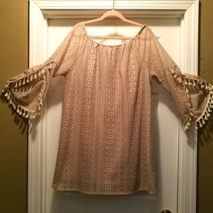 Bell sleeve tunic